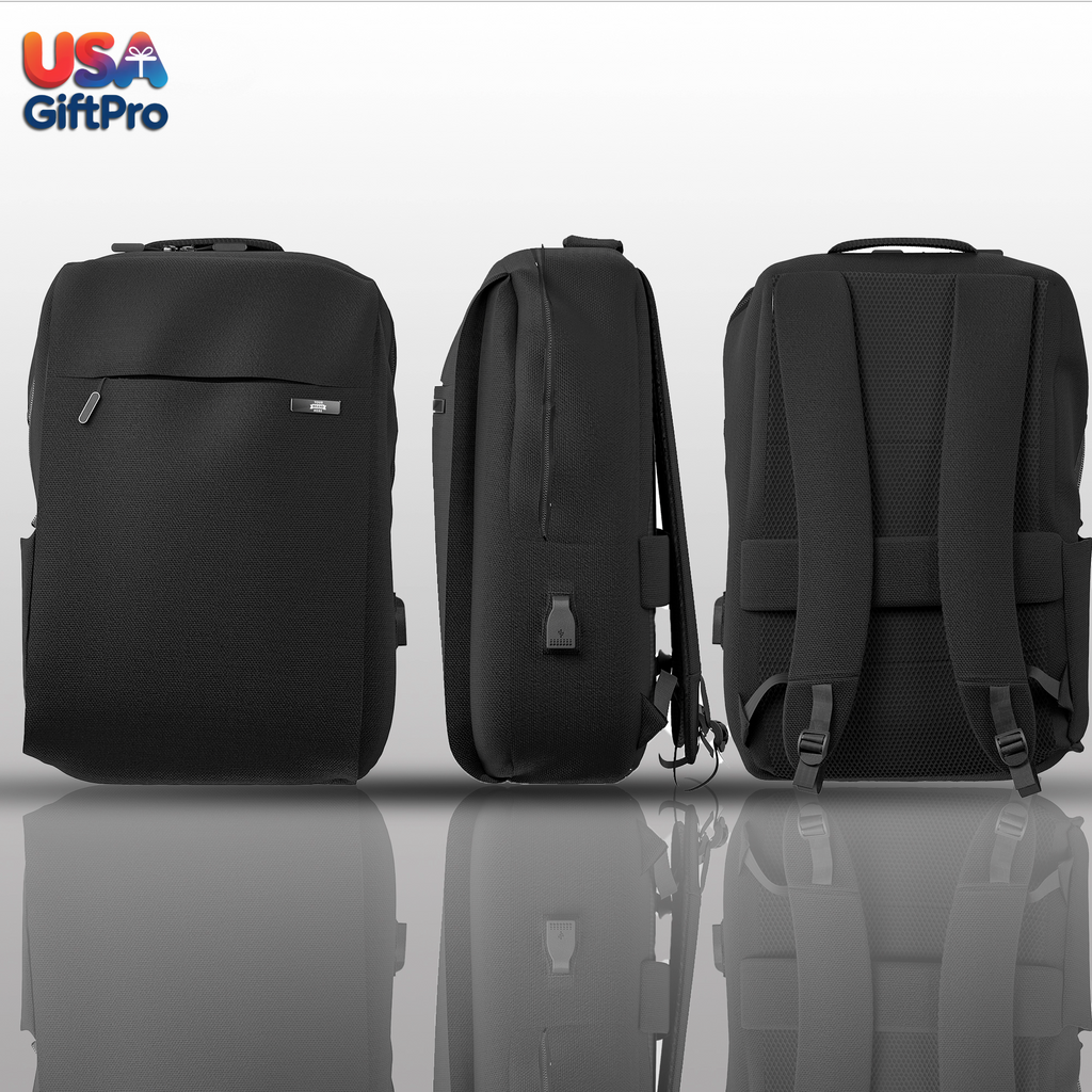 Premium Tech Customizable Backpack Gift Set – Includes Backpack, 10,000mAh Wireless MagSafe Power Bank & 3-in-1 Charging Cable BX-5