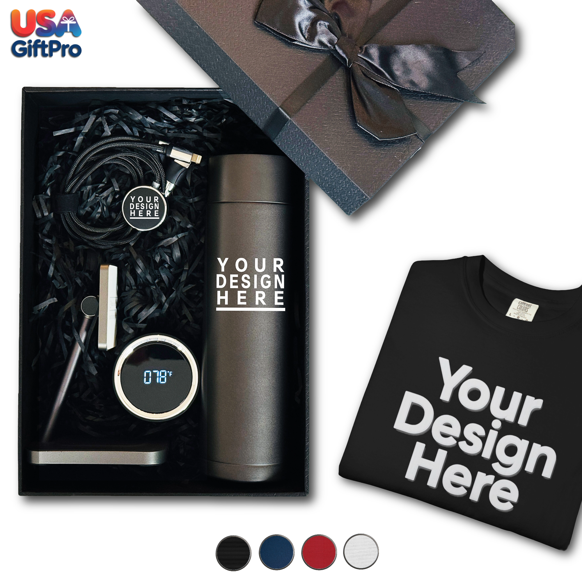 Corporate Logo Gift Box – Employee & Client Appreciation Set (USA)