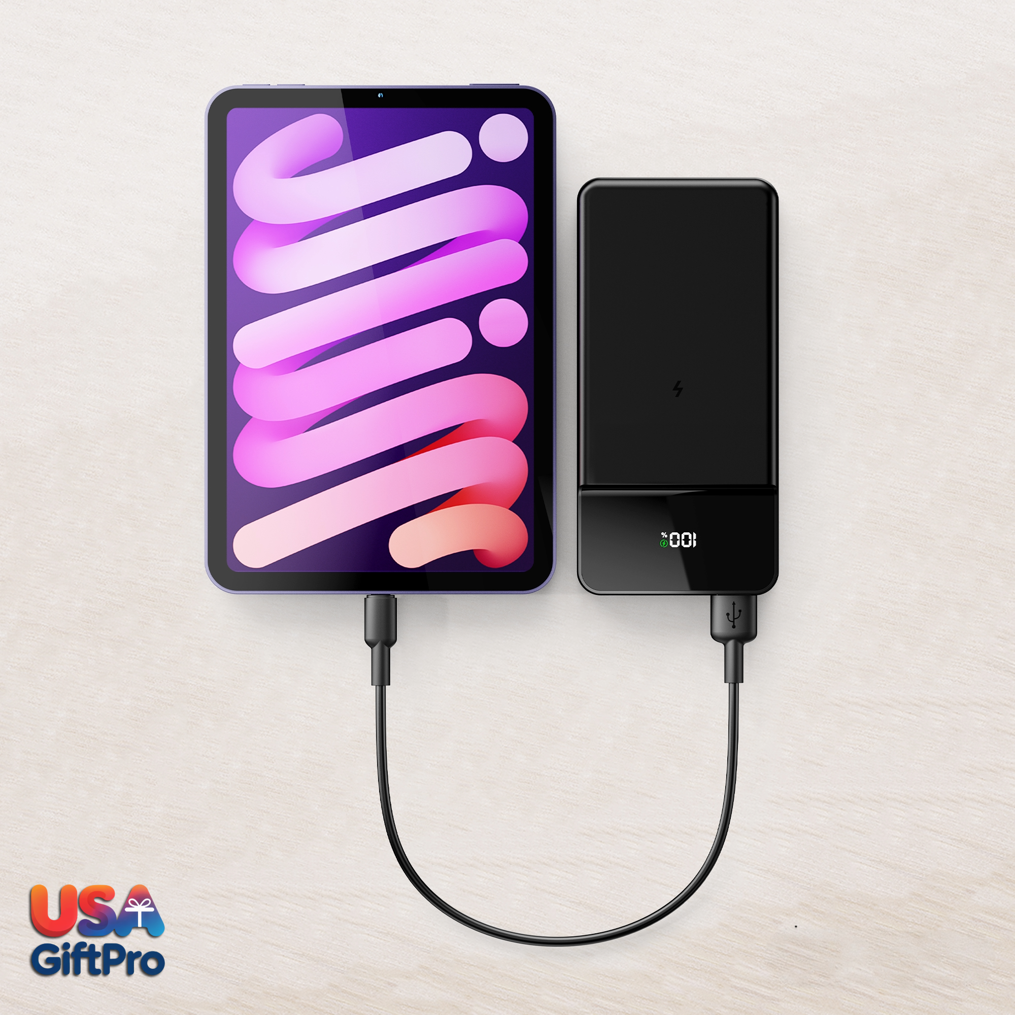 Customizable Black 10,000mAh MagSafe Portable Charger – 20W Wireless & PD Charging