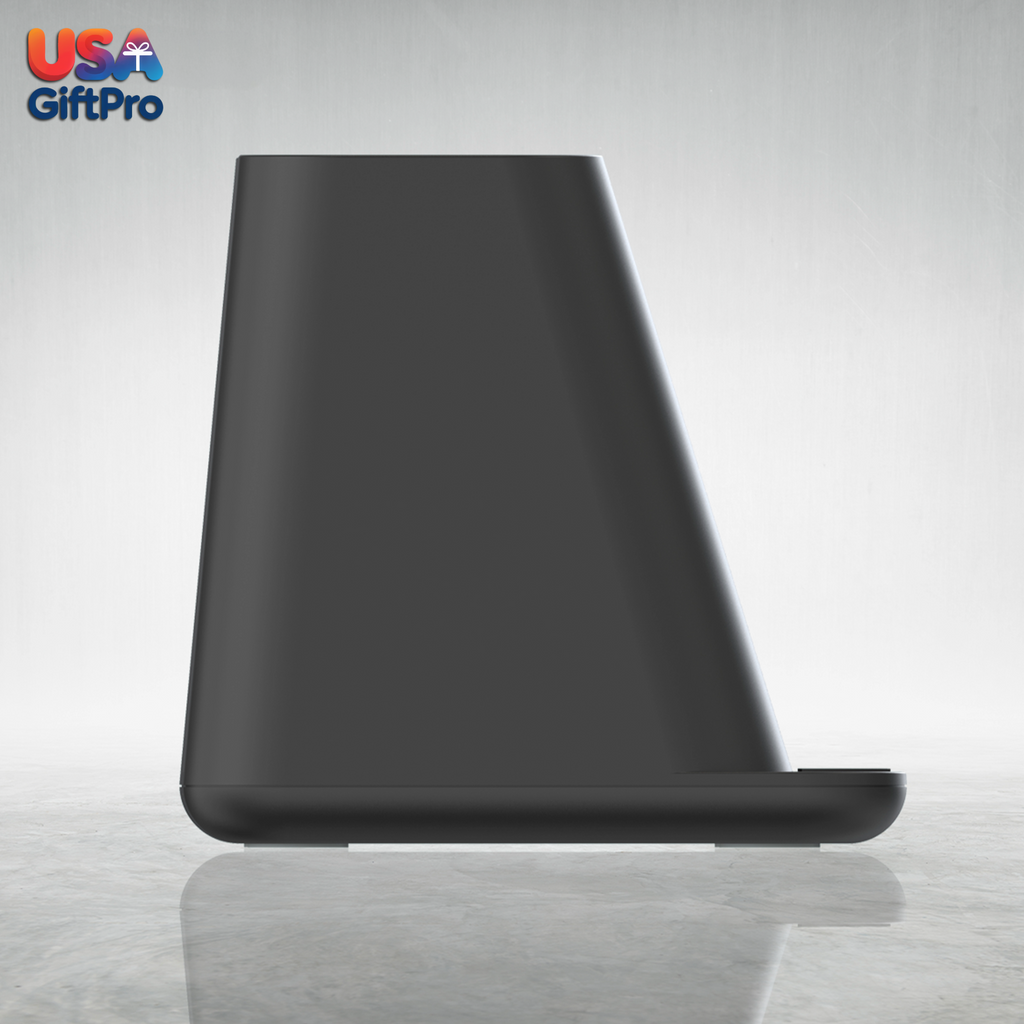 Customizable Desk Organizer with 10W Wireless Charger & Dual USB Outputs