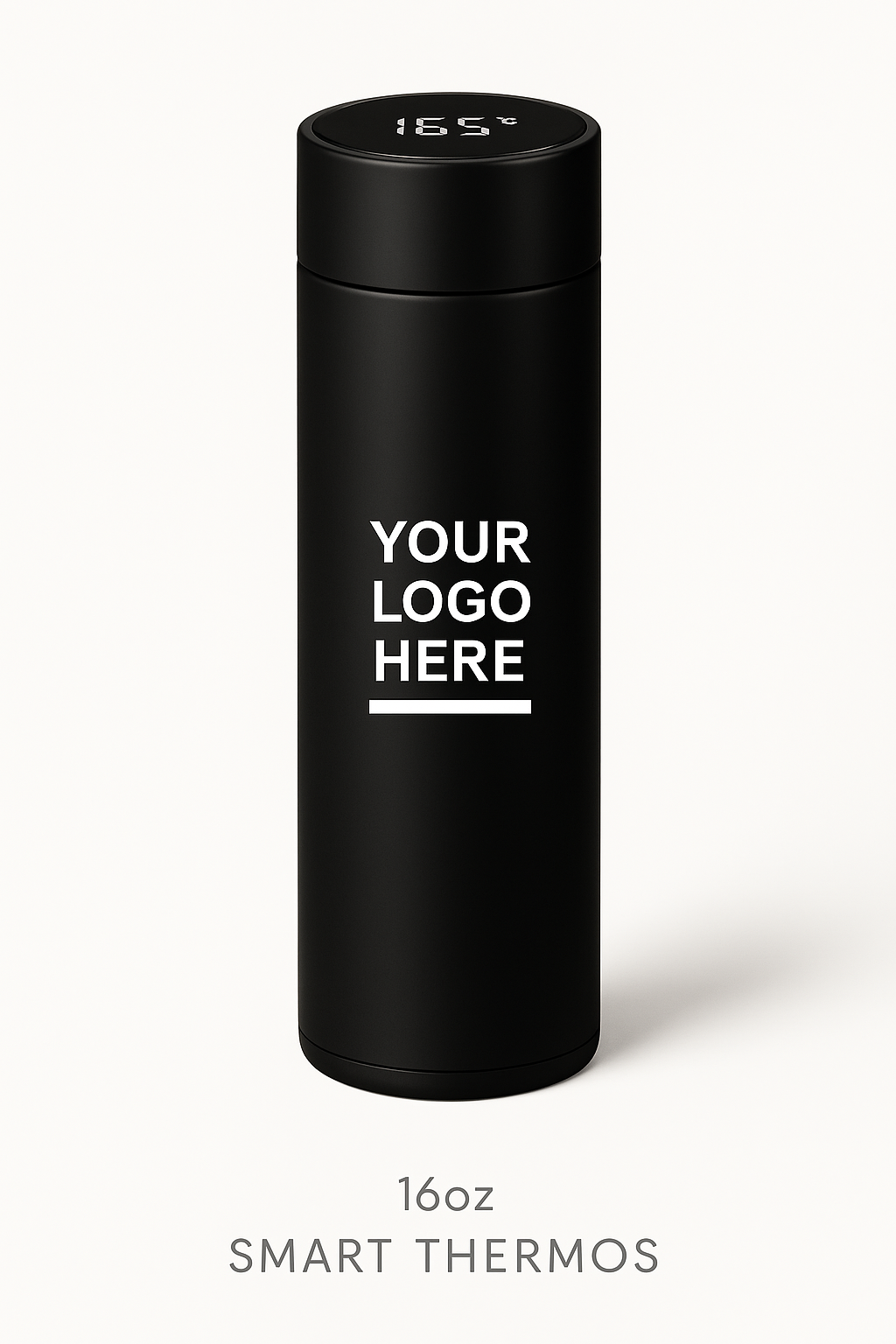 Title Personalized Smart Thermos – 16oz with LED Temperature Display