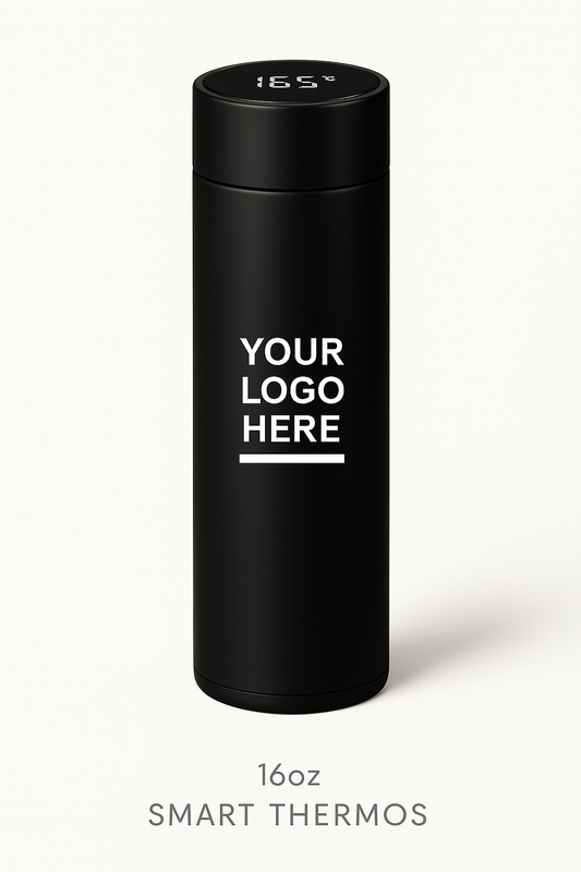 Title Personalized Smart Thermos – 16oz with LED Temperature Display
